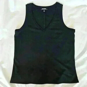 ✨Like New✨ Express Relaxed V-Neck London Tank, Black, Size XS